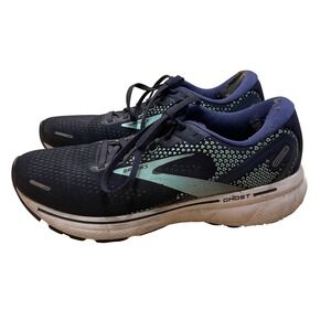 Brooks Ghost 14 Running Shoes Womens Size US 10 Sneakers Navy Blue Aqua Cushion‎